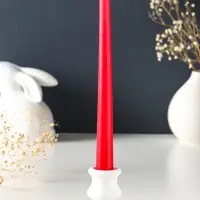 Свечи конические 2,2х24 см (набор 4 шт) 50 гр, 8 ч, цв. МИКС