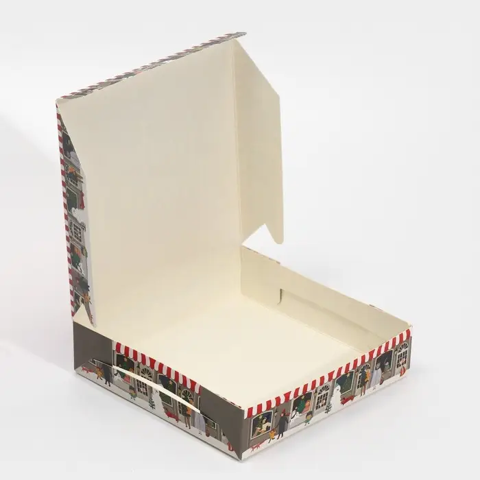 Коробка складная &laquo;Новогодний городок&raquo;, 14 х 14 х 3.5 см