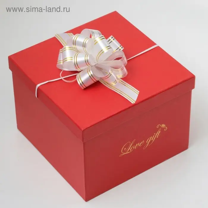 Бант - шар № 3 золотая полоса, белый