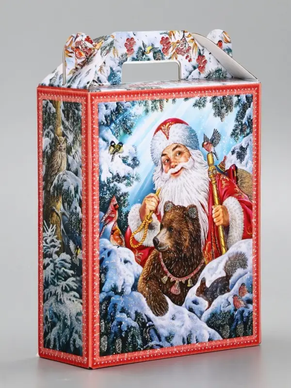 Подарочная новогодняя коробка &laquo;Зимняя сказка&raquo;, для сладких подарков, 16.8&times;7&times;25 см