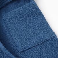 Халат детский Экономь и Я, цв. синий, р-р 32, 100% хл, 340 г/м2