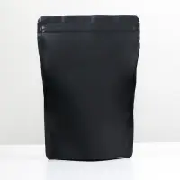 Пакет дой - пак, матовый, чёрный с окном, 14&times;20&times;4 см