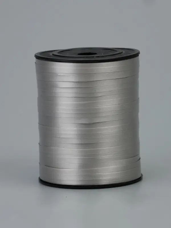 Лента для декора и подарков, серебристый, 0,5 см х 500 м