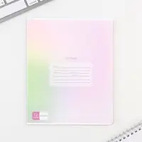 Тетрадь в линейку 12 листов А5, на скрепке &laquo;Градиент&raquo;, 5 видов, белизна 96%, МИКС