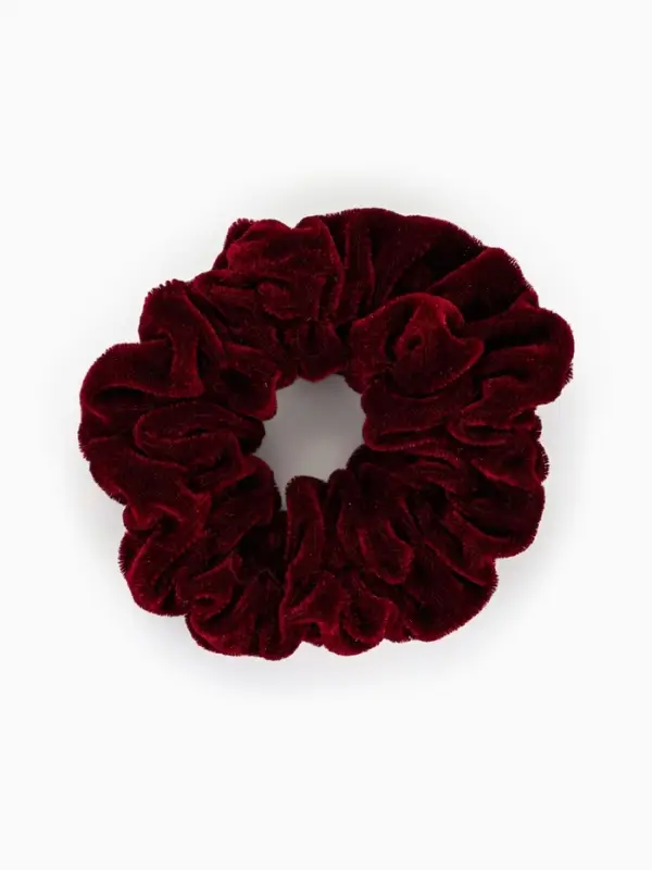 Резинка для волос &laquo;Орбита&raquo;, джемма бархат, 10 см, бордовая