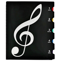 Нотная папка - 10 файлов 20 листов черная