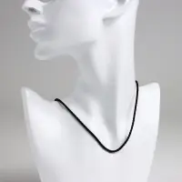 Шнурок нейлоновый d=2 мм, канатное плетение, 45 см, цвет чёрный