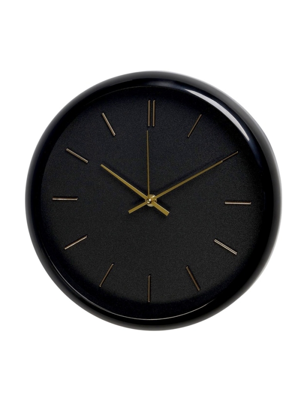 Часы настенные, интерьерные "Классика", d-30 см, со стеклом, черные