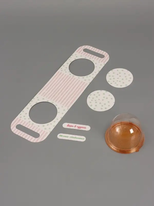 Коробка с куполом "Горошек мятный" 11,5 х 12 х 15,5 см