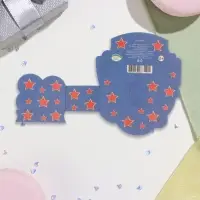 Мини-открытка "23 Февраля" глиттер, герб, 12,5 х11,5 см