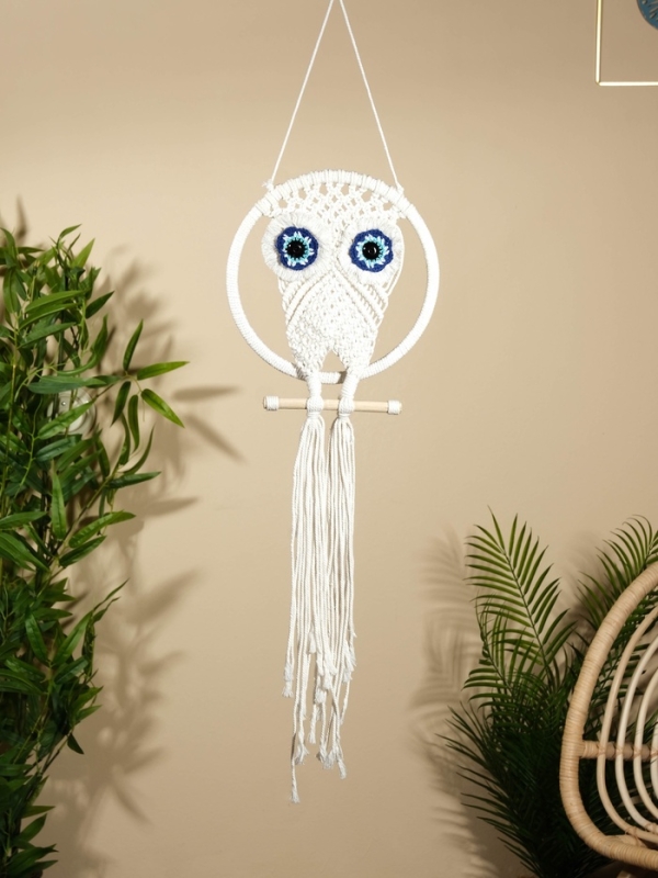 Ловец снов "Сова" 22х80 см. морской глаз