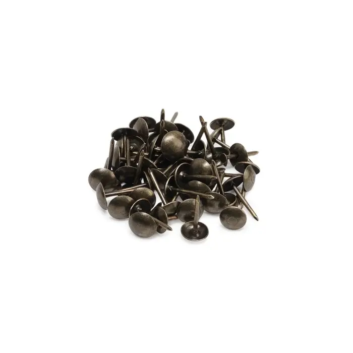 Гвозди ТУНДРА, декоративные, обивочные, 8&times;15 мм, бронза, фасовка 50 шт.