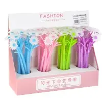 Ручка гелевая &laquo;Ромашки&raquo;, прикол, меняет цвет при ультрафиолете, МИКС