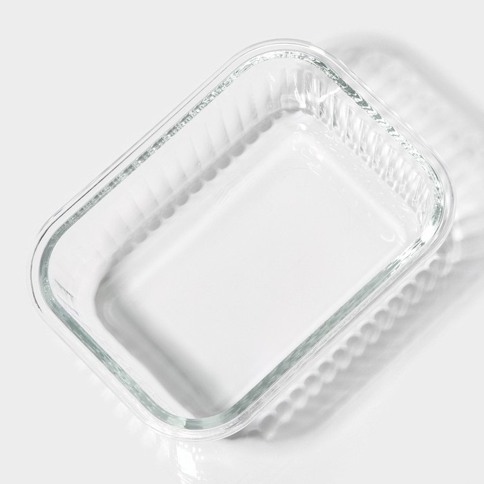 Контейнер для еды из жаропрочного стекла Доляна &laquo;Данте&raquo;, прямоугольный, 640 мл, 17&times;12,5&times;6,3 см