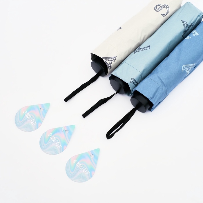 Зонт механический &laquo;Буквы&raquo;, эпонж, 4 сложения, 8 спиц, R = 49/56 см, D = 112 см, цвет МИКС