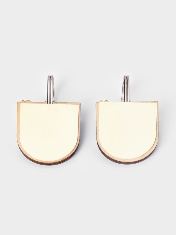 Набор самоклеящихся крючков "Wooden animals ", 2 шт 7,7х2,2х4,6 см