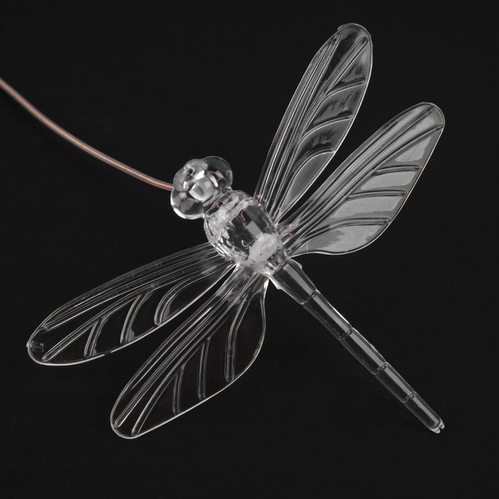 Садовый светильник на солнечной батарее &laquo;Стрекозы&raquo;, 12.5&times;86&times;12.5 см, 6 LED, свечение мульти
