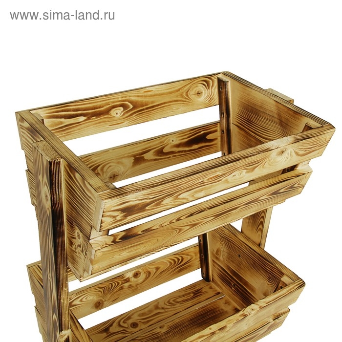 Стеллаж деревянный, 54&times;50&times;100см, обожжённый
