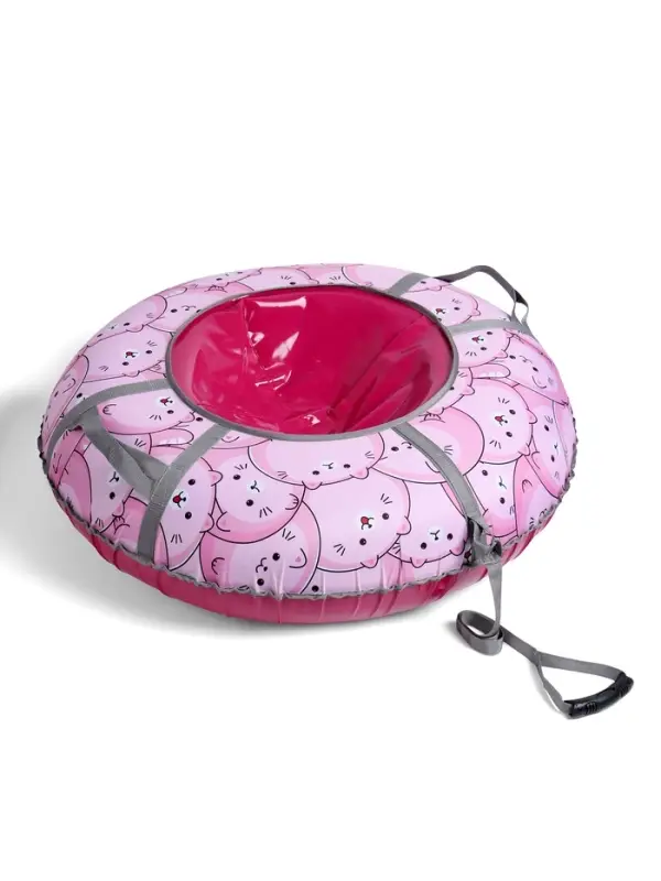 Тюбинг &ndash; ватрушка &laquo;Котики&raquo;, диаметр чехла 100 см, розовая, Winter Star
