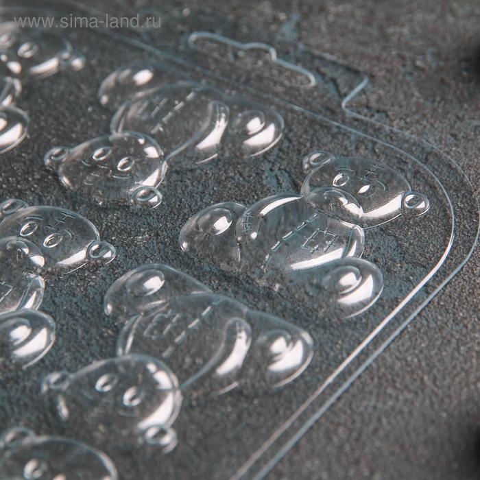 Форма для шоколада и конфет &laquo;Игрушечные медведи&raquo;, пластик, прозрачная