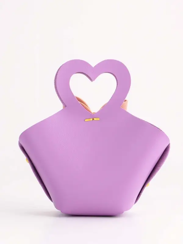 Кожанная подарочная сумочка 10,5 х 5 х 6 см сиреневая