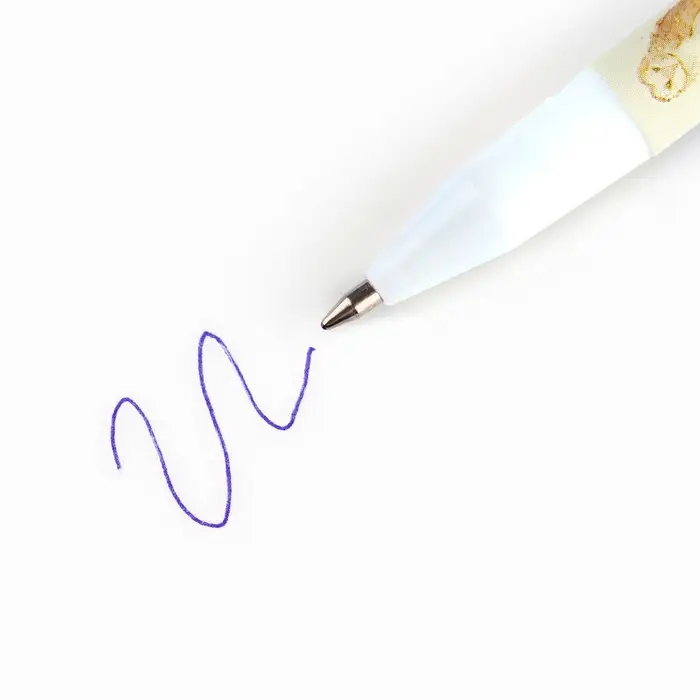 Ручка шариковая, пластик с колпачком софт-тач, синяя паста 0.7 мм &laquo;Учитель&raquo;, МИКС