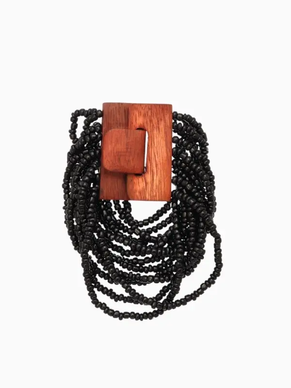 Браслет плетёный 20х5 см, цв. чёрный