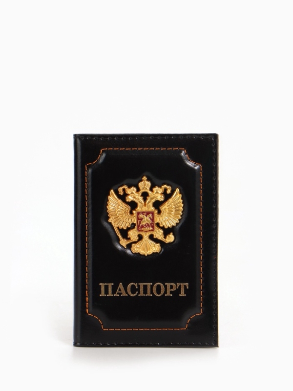Обложка для паспорта, цвет чёрный