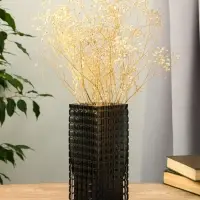 Ваза стекло настольная "Валери" кубики, 24,5х10 см, серый