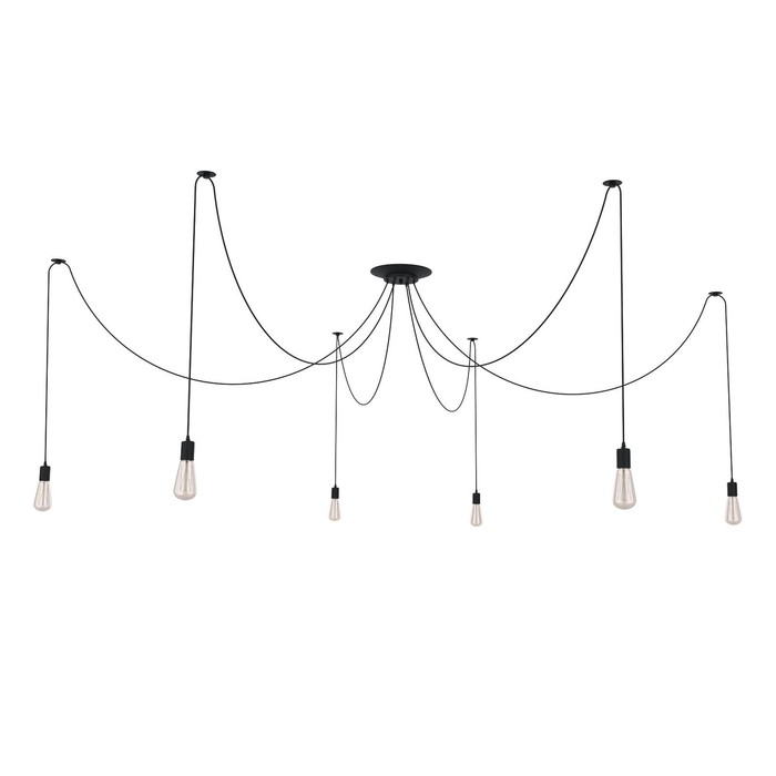 Светильник "Паук" черный 6x40Вт E27 черный BayerLux