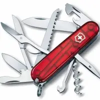 Офицерский нож Huntsman 91, прозрачный красный