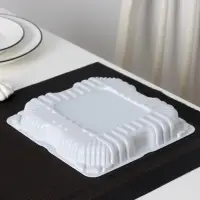 Дно для тортницы пластиковое одноразовое ИП-43, 18,5&times;18,5&times;10,5 см, внутренний 16&times;16&times;10 см, 480 шт/уп