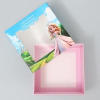 Коробка-фоторамка подарочная складная, упаковка, &laquo;Маленькой принцессе&raquo;, 14 х 14 х 8 см