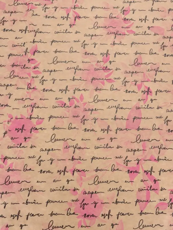 Бумага упаковочная крафт &laquo;Розы письмо&raquo;, розовый/графит, 0.72&times;10&plusmn;5% м, 40 г