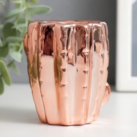 Подсвечник керамика на 1 свечу "Кактус" d-4 см золото 7,5х7,5х6,8 см Подсвечник керамика на 1 свечу "Кактус" d-4 см золото 7,5х7,5х6,8 см