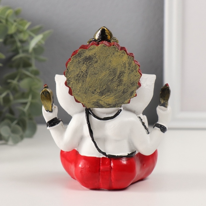 Сувенир полистоун Сувенир полистоун "Ганеша в позе лотоса, в красных шароварах" 10х10х12,5 см