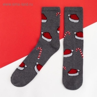 Носки новогодние мужские KAFTAN "New year" размер 41-44 (27-29 см), цвет серый Носки новогодние мужские KAFTAN "New year" размер 41-44 (27-29 см), цвет серый