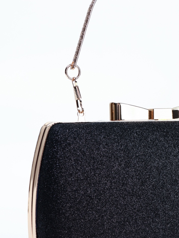 Сумка жен, 18.5*4.5*12 см, отд на фермуаре, цепь, ручка, черный