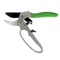 Секатор контактный, 8" (20 см), с храповым механизмом, металлические ручки, Greengo