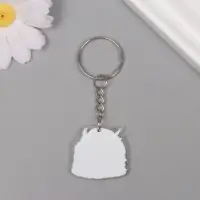 Брелок акрил "Единорожка в косынке сладко спит на лужайке" 2,9х3,4х0,3 см