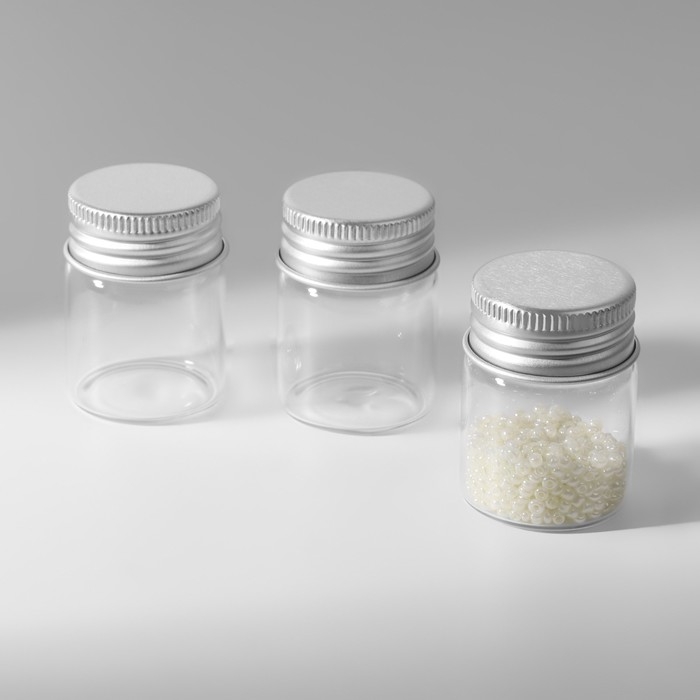 Баночки для хранения бисера, d = 3 &times; 4 см, 3 шт