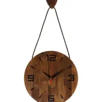 Часы настенные, интерьерные, бесшумные, d-30 см, дерево на подвесе