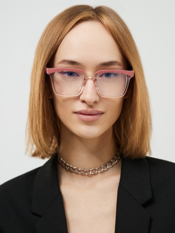 Очки имиджевые женские, для компьютера, ширина 13.8 см, дужка 13.8 см, линза 6.3 х 4.6 см