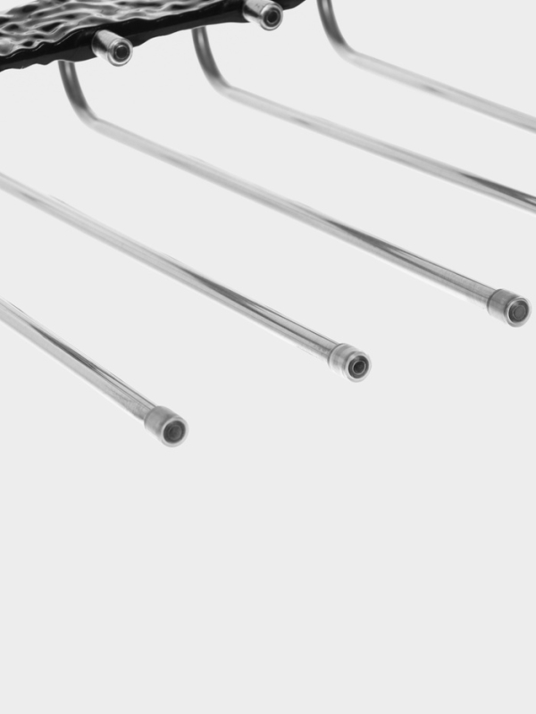 Вешалка для брюк многоуровневая, трансформер, 30,5х32х7,5 см, 5 уровней, прозрачная черная   1078672