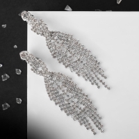 Клипсы &laquo;Вечеринка&raquo; переплетения, цвет белый в серебре