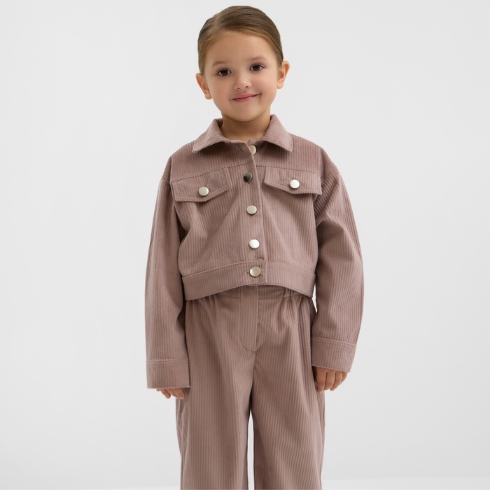 Костюм для девочки KAFTAN Костюм для девочки KAFTAN "Velvet", размер 30 (98-104), цвет кофе