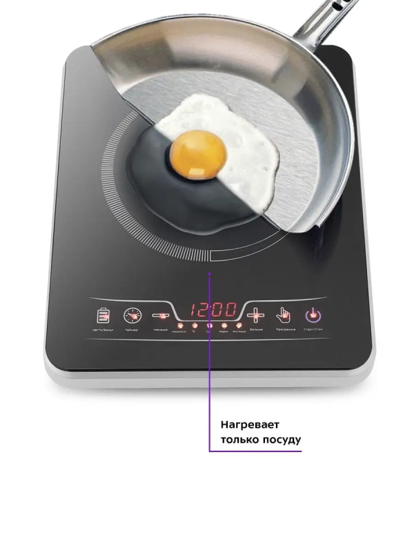 Индукционная плита настольная КТ-102 - 2000 Вт