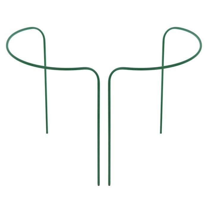 Кустодержатель, d = 40 см, h = 60 см, ножка d = 1 см, металл, набор 2 шт., зелёный Кустодержатель, d = 40 см, h = 60 см, ножка d = 1 см, металл, набор 2 шт., зелёный