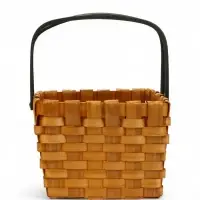 Корзина плетеная  28х23х16 см ручка h=15 см коричневый