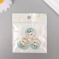 Декор для творчества металл, эмаль "Пандочка в море" 2,8х2,5 см